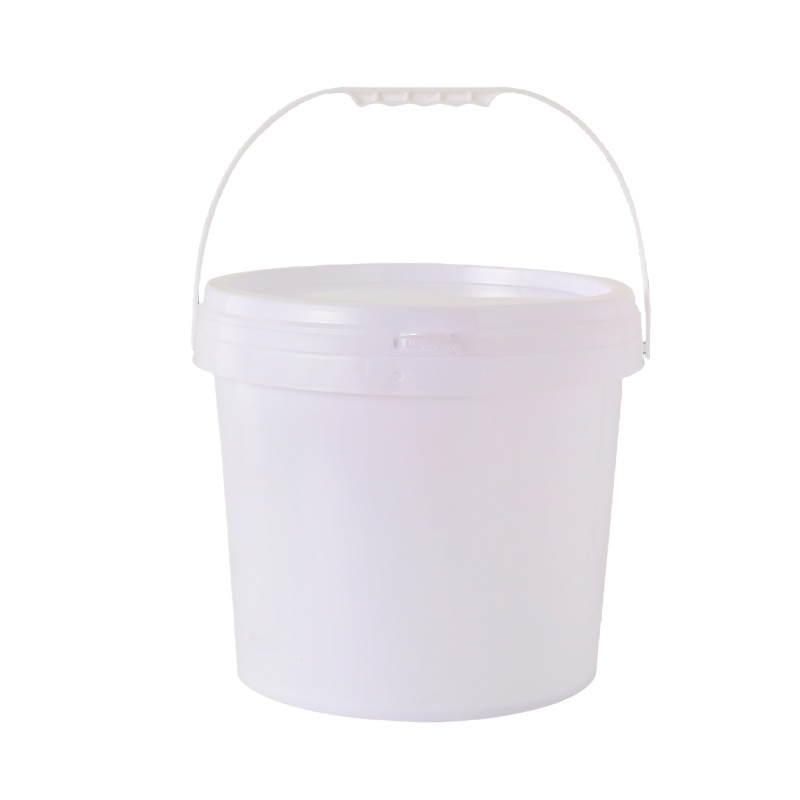 3 X 5L White Plastic Bucket Storage Containers With Lids - Food Grade Pails