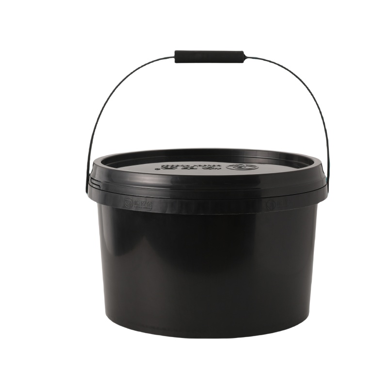 13.5L Oval Plastic Bucket With Handle Lid 3.5Gallon Empty Paint Can For Storage
